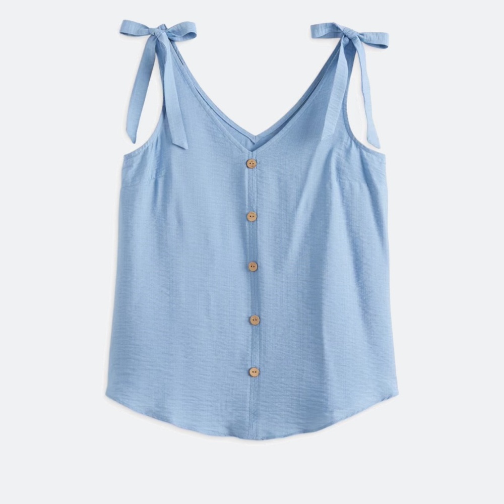 Fortune & Ivy Bonnie Button Detail Blouse, Size Medium